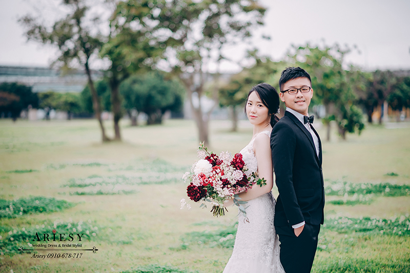 新莊婚紗攝影,河濱公園婚紗照,韓風白紗外拍新娘造型,ARIESY婚紗禮服,婚攝大嘴婚紗攝影包套,韓風黑髮新娘髮型