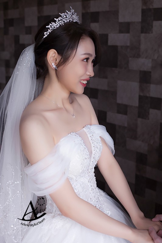 白紗造型,編髮新秘,韓風妝感,韓風新娘,新娘秘書