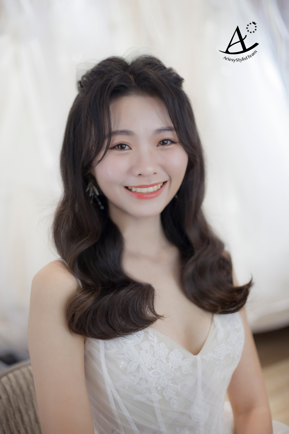 新秘,台北新祕,韓風新娘,白紗造型,新娘造型,自然精緻妝感,蝴蝶結,AriesyWedding