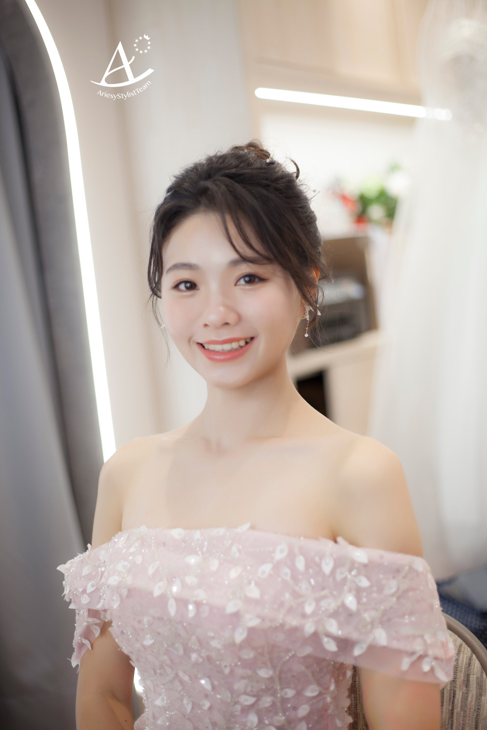 新秘,台北新祕,新娘造型,高盤髮,編髮新秘,浪漫甜美,自然精緻妝感,AriesyWedding