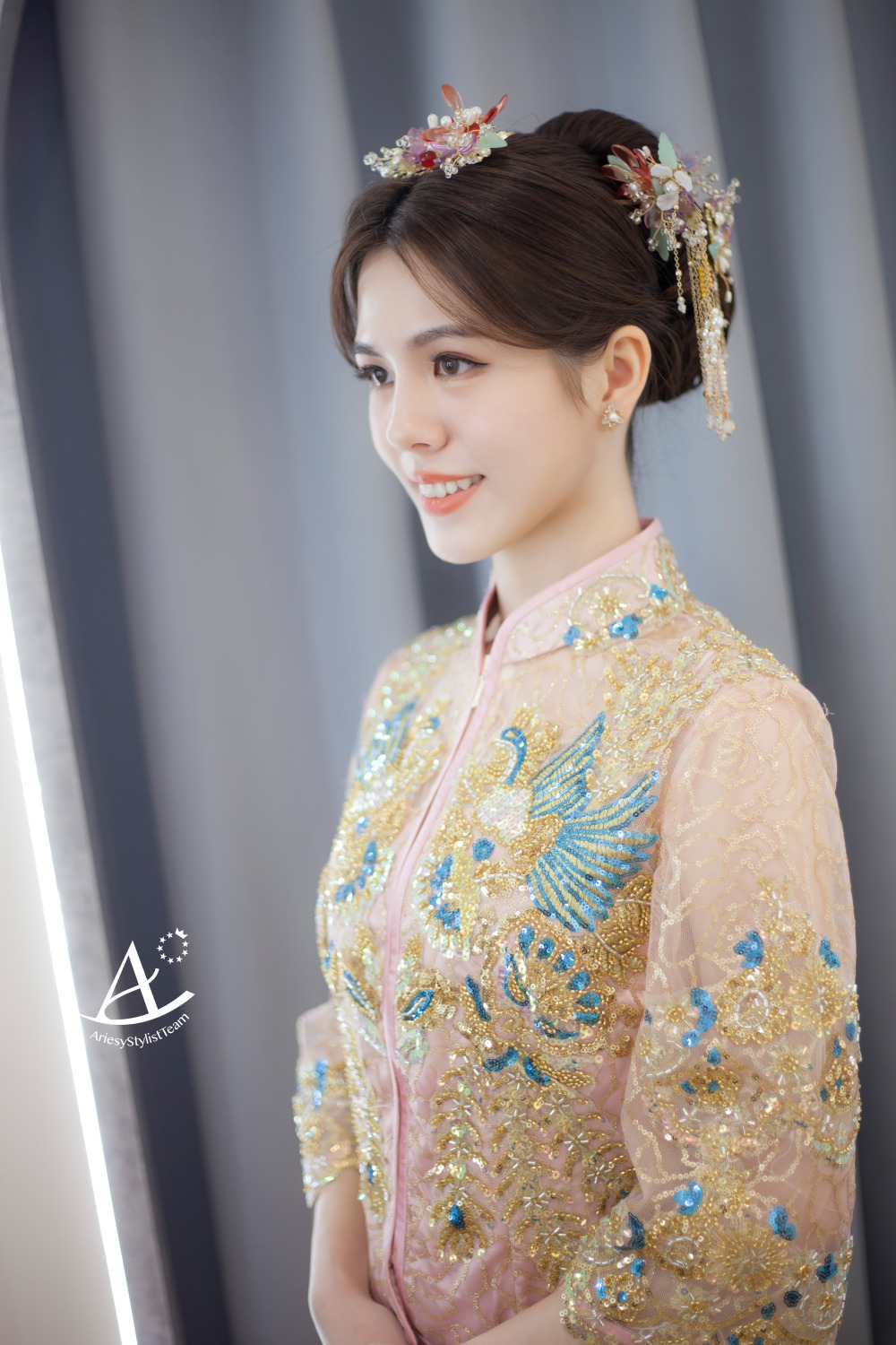 新娘秘書,台北新祕,中式龍鳳掛,中式新娘,新娘造型,自然精緻妝感,新秘,AriesyWedding