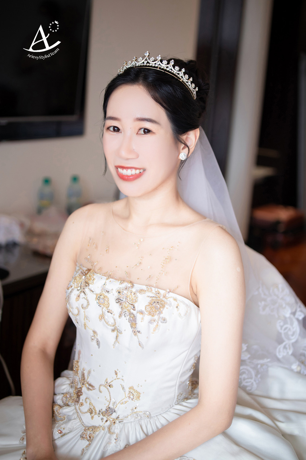 新娘秘書,圓山飯店,中式婚禮,白紗造型,黑髮新娘,新娘造型,新娘妝感