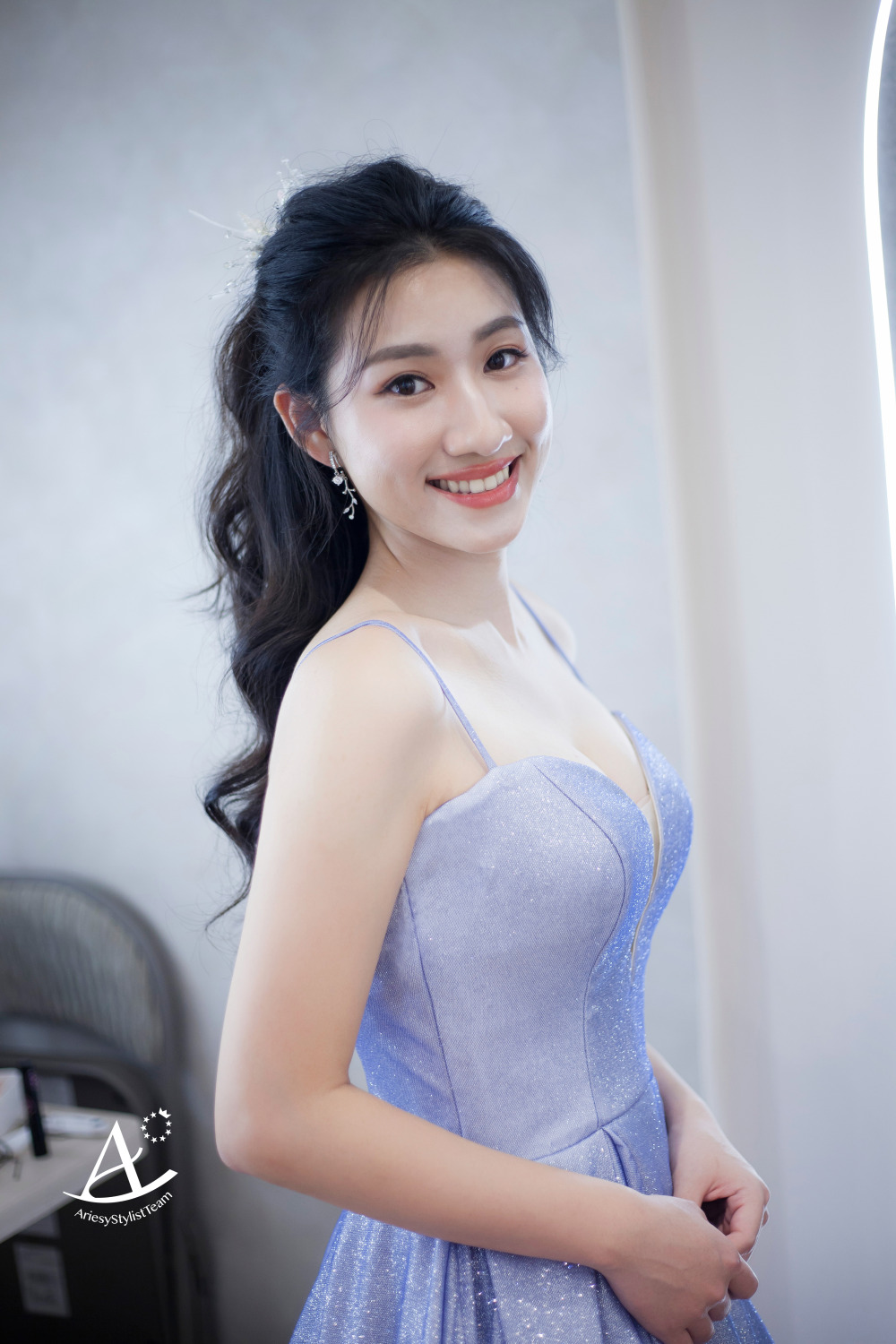 台北新秘,新娘秘書,高公主頭造型,氣質名媛風,新娘造型,愛瑞思手工婚紗,黑髮造型