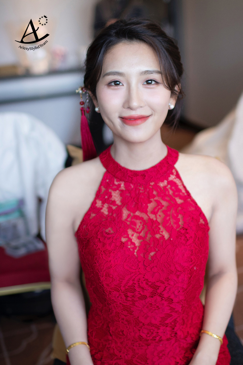 茹曦酒店新娘造型,台北新秘,新中式復古造型,單眼皮新娘妝感,新娘秘書,新娘白紗造型