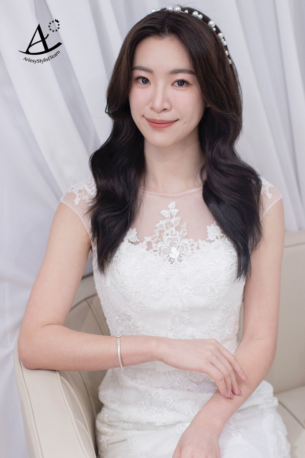 蝴蝶結髮髻新娘造型,韓系新娘造型,新娘秘書,新娘清透妝感,Jennie同款髮型,新娘韓系放髮造型