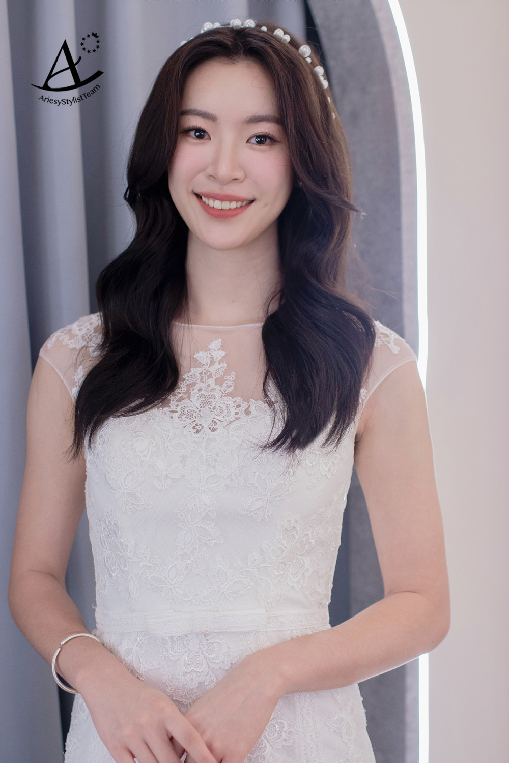 蝴蝶結髮髻新娘造型,韓系新娘造型,新娘秘書,新娘清透妝感,Jennie同款髮型,新娘韓系放髮造型