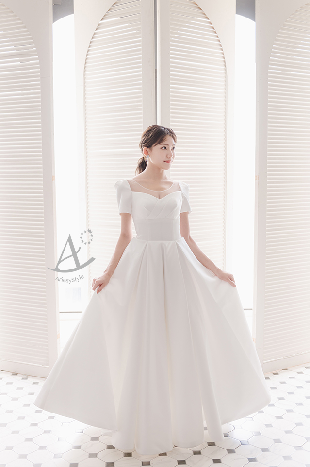 禮服出租,韓風婚紗,韓系新娘,韓風婚紗照,緞面白紗