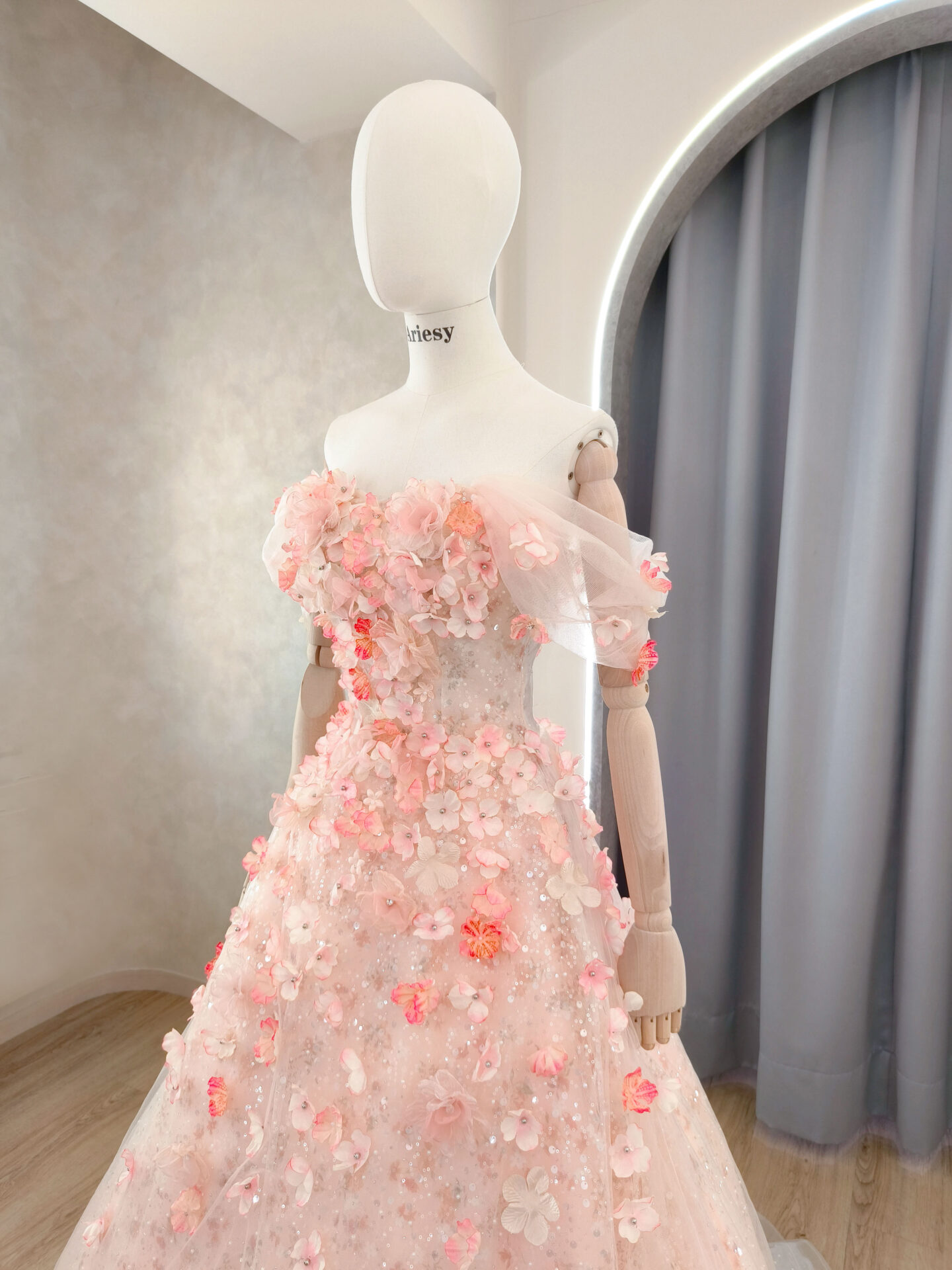 Ariesy婚紗禮服,花朵禮服,粉色甜美新娘婚紗,敬酒禮服,送客禮服,禮服出租